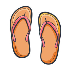 flip flops icon, flip flops vector illustration-simple illustration of flip flops, perfect for flip flops logos and icons