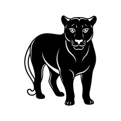 black panther silhouette vector art