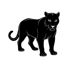 black panther silhouette vector art