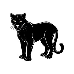 black panther silhouette vector art