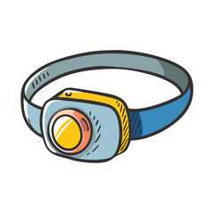 headlamp icon, headlamp vector illustration-simple illustration of headlamp, perfect for headlamp logos and icons