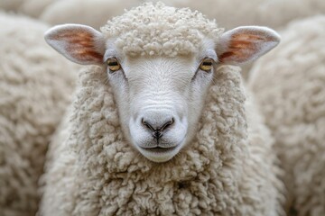 Sheep renaissance art portrait, medieval oil painting. Generative AI