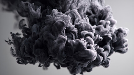 A mesmerizing swirl of dark smoke against a light background, creating an ethereal effect.