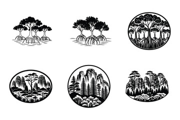 Fototapeta premium FOREST SVG SET