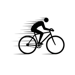 Obraz premium Silhouette of a cyclist