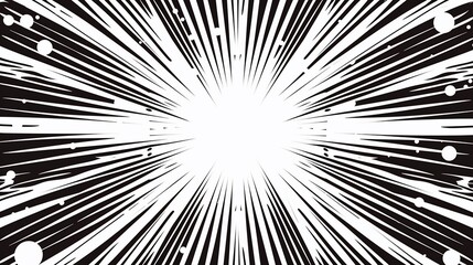 Radial burst of energy, radiating outwards from a central point.  Fast-paced, dynamic, and powerful design elements