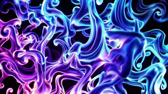 Abstract looping animation of electric blue and pink energy currents, ideal for VJ or backgrounds.