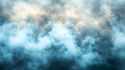 Obraz premium Abstract Blue and Gray Smoke Clouds Texture Background