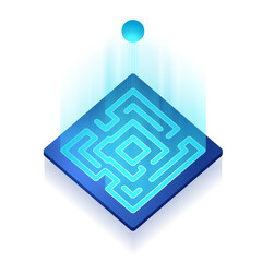 LabirA maze labyrinth with an exit, a symbol of striving for a goal, difficult life situations where it is easy to get confused, a metaphor for truth, the truth that illuminates the way to the tint