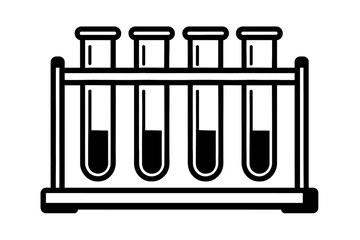 Test Tube Rack Symbol: Laboratory Equipment & Scientific Research Icon
