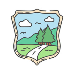 national park sign icon, national park sign vector illustration-simple illustration of national park sign, perfect for national park sign logos and icons