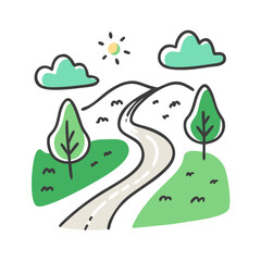 nature path icon, nature path vector illustration-simple illustration of nature path, perfect for nature path logos and icons