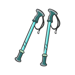 nordic walking poles icon, nordic walking poles vector illustration-simple illustration of nordic walking poles, perfect for nordic walking poles logos and icons