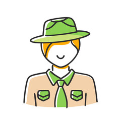 park ranger icon, park ranger vector illustration-simple illustration of park ranger, perfect for park ranger logos and icons