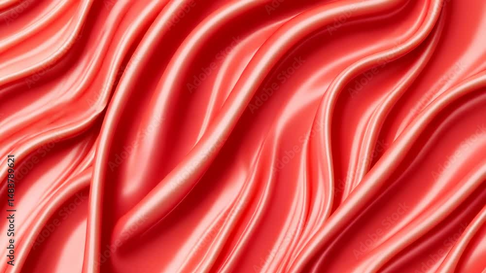 Poster a red and pink wave pattern. abstract and has a bold, vibrant feel. the red and pink colors create a