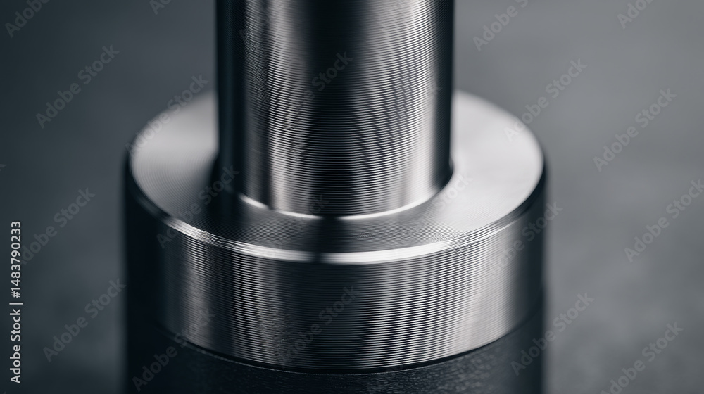 Poster close-up of a metallic component showcasing precision and craftsmanship.