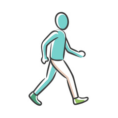 power walk pose icon, power walk pose vector illustration-simple illustration of power walk pose, perfect for power walk pose logos and icons