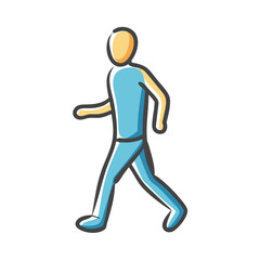 power walk pose icon, power walk pose vector illustration-simple illustration of power walk pose, perfect for power walk pose logos and icons