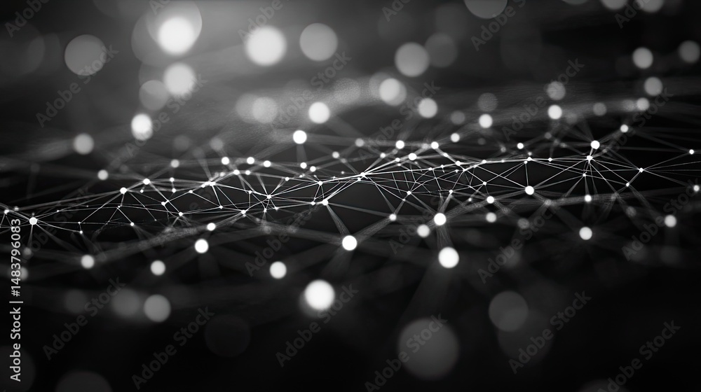 Aufkleber ai neural network analysis of big data: deep learning & business automation illustration.