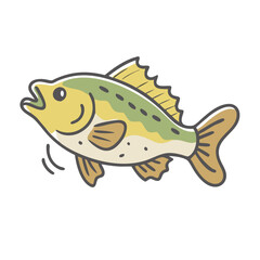 rock bass icon, rock bass vector illustration-simple illustration of rock bass, perfect for rock bass logos and icons
