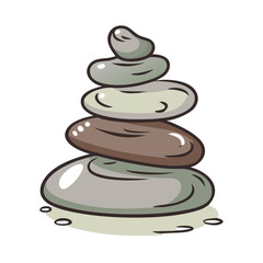 rock cairn icon, rock cairn vector illustration-simple illustration of rock cairn, perfect for rock cairn logos and icons