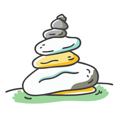 rock cairn trail marker icon, rock cairn trail marker vector illustration-simple illustration of rock cairn trail marker, perfect for rock cairn trail marker logos and icons