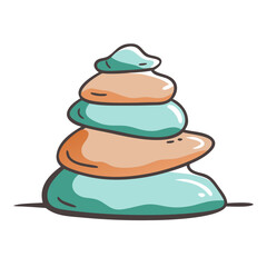 rock cairn icon, rock cairn vector illustration-simple illustration of rock cairn, perfect for rock cairn logos and icons
