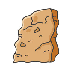 rock face icon, rock face vector illustration-simple illustration of rock face, perfect for rock face logos and icons