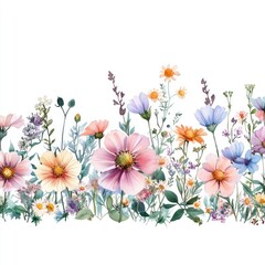 Obraz premium Delicate Floral Border