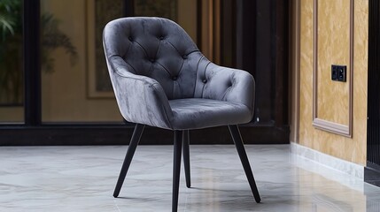 Bold chair featuring luxurious craftsmanship positioned creatively a luxury interior setup
