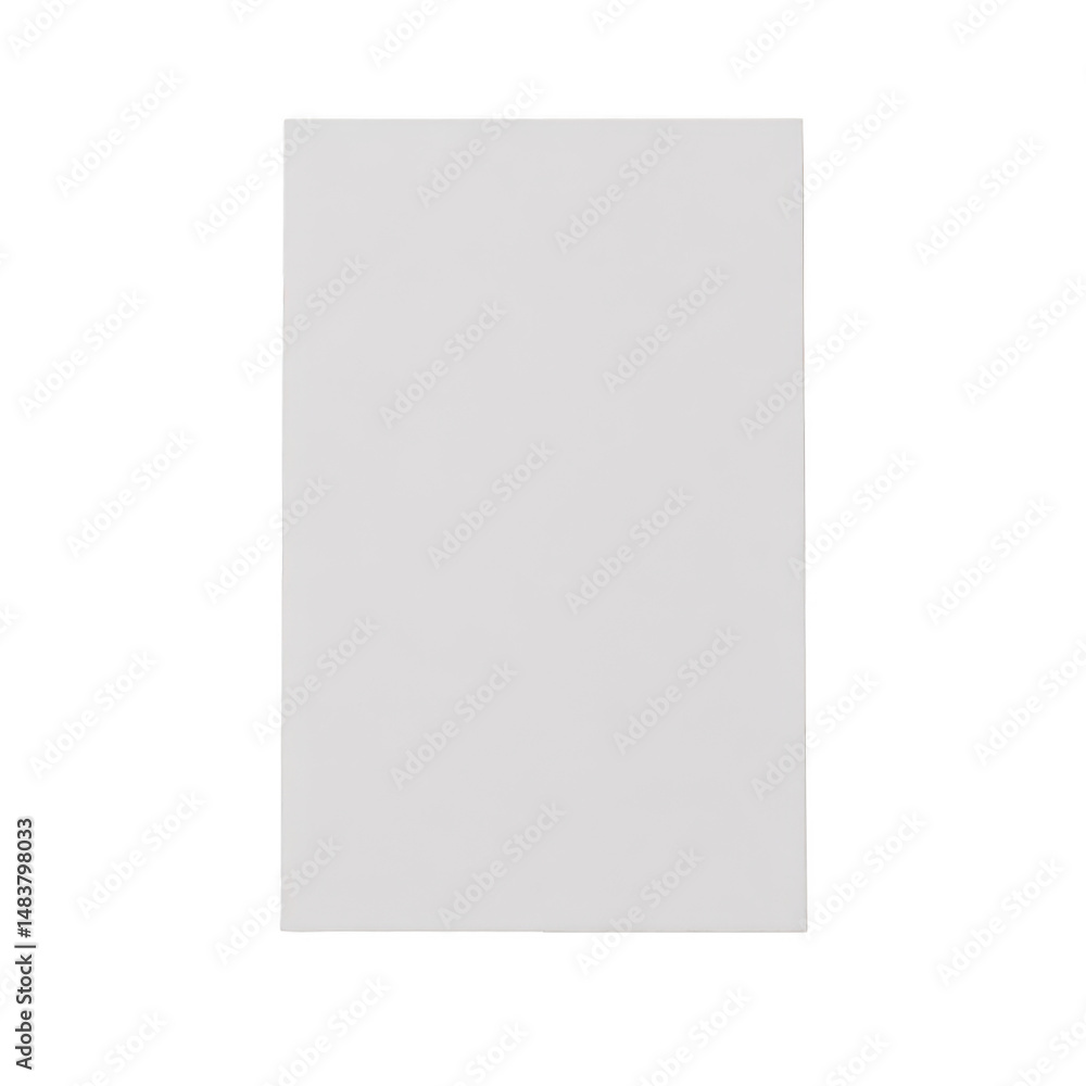 Poster blank white rectangle isolated on transparent background for design and templates