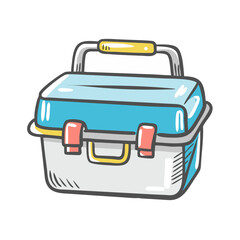 tackle box icon, tackle box vector illustration-simple illustration of tackle box, perfect for tackle box logos and icons