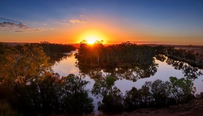 murray river sunset