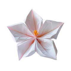 handmade paper periwinkle flower in soft tones

