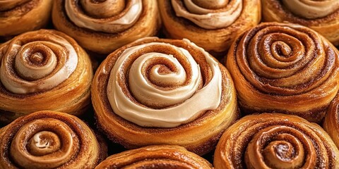 Freshly Baked Cinnamon Rolls with Cream Cheese Frosting