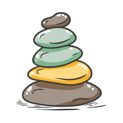 trail cairn icon, trail cairn vector illustration-simple illustration of trail cairn, perfect for trail cairn logos and icons