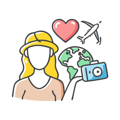 travel influencer icon, travel influencer vector illustration-simple illustration of travel influencer, perfect for travel influencer logos and icons