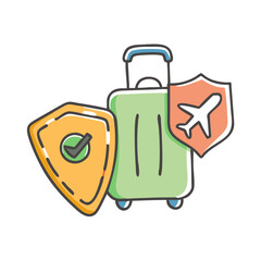 travel safe icon, travel safe vector illustration-simple illustration of travel safe, perfect for travel safe logos and icons