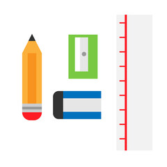 Back to School & Learning, School Supplies vector icon set. Science, research and education Icons. Modern, colorful, trendy vector illustration set isolated on white.