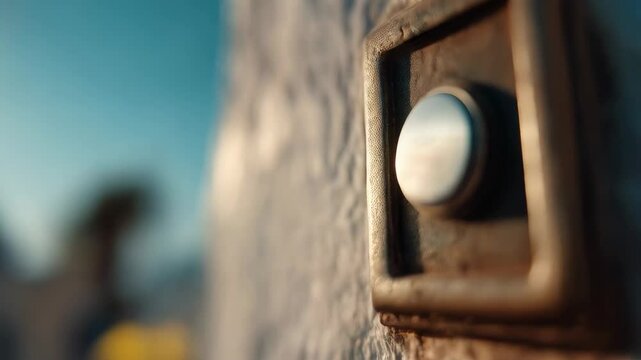 Pressing a Doorbell Button
