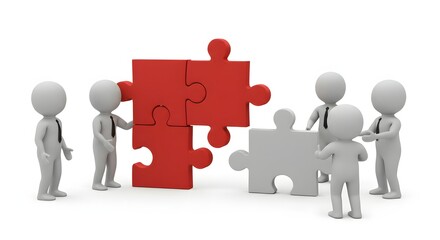 Teamwork, Collaboration, and Puzzle Solving A Visual Representation of Synergy and Shared Success