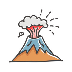 volcano icon, volcano vector illustration-simple illustration of volcano, perfect for volcano logos and icons