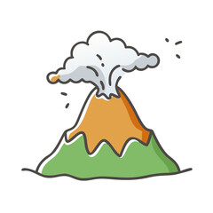 volcano icon, volcano vector illustration-simple illustration of volcano, perfect for volcano logos and icons