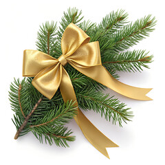 christmas tree branch with cones