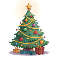 christmas tree with gifts