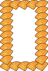 Tortilla chips, mexican food, latin food, clipart, illustration, for designers, frame