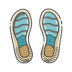 walking shoes with sole detail icon
