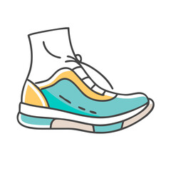 walking shoes with sole detail icon