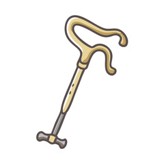 walking stick icon, walking stick vector illustration-simple illustration of walking stick, perfect for walking stick logos and icons
