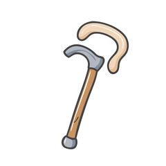 walking stick icon, walking stick vector illustration-simple illustration of walking stick, perfect for walking stick logos and icons